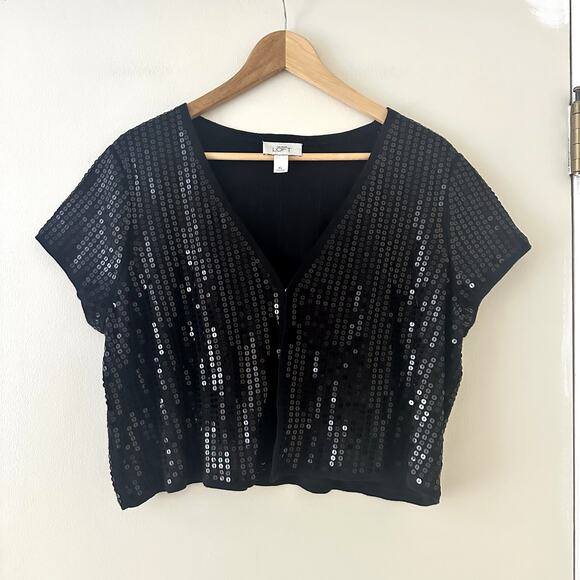 Ann Taylor LOFT Sequin Bolero Sz XL - Picture 1 of 4